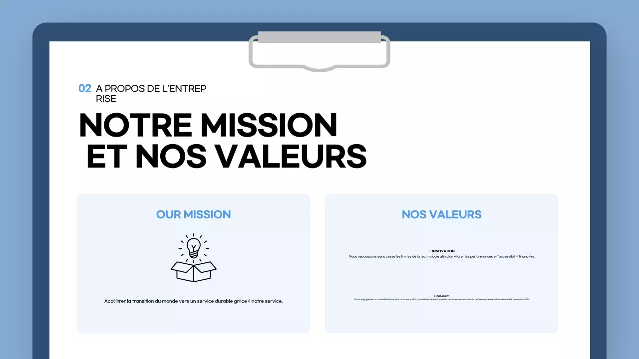 guide d'intégration blue modern