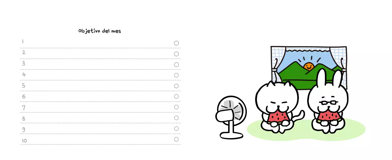 Calendario diario en marfil