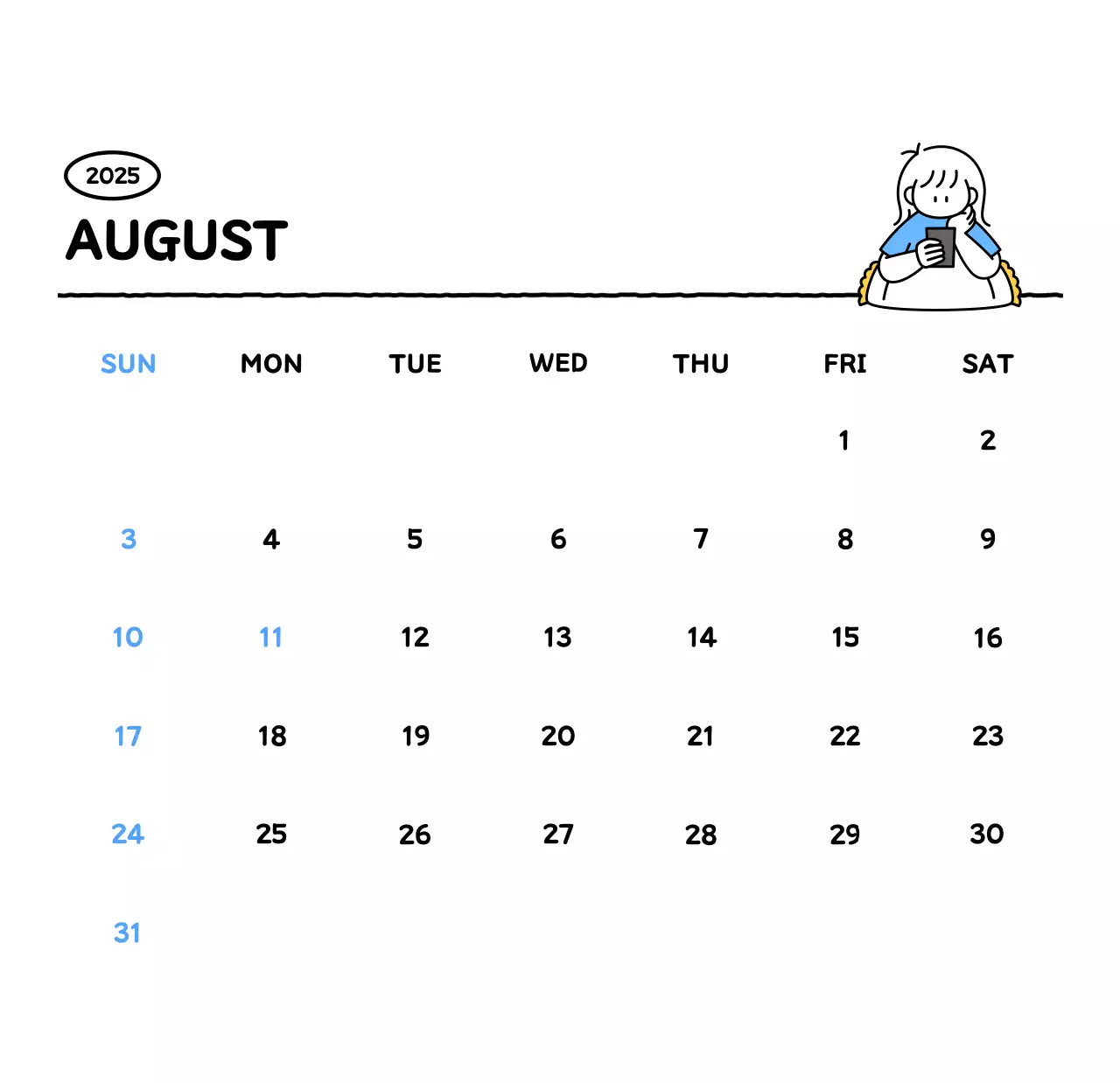 可愛らしい禅風イラストカレンダーカレンダー