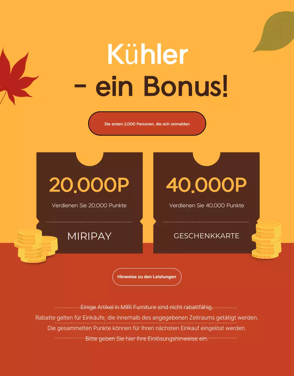 Werben Sie für ein Orange Modern Rabattangebot