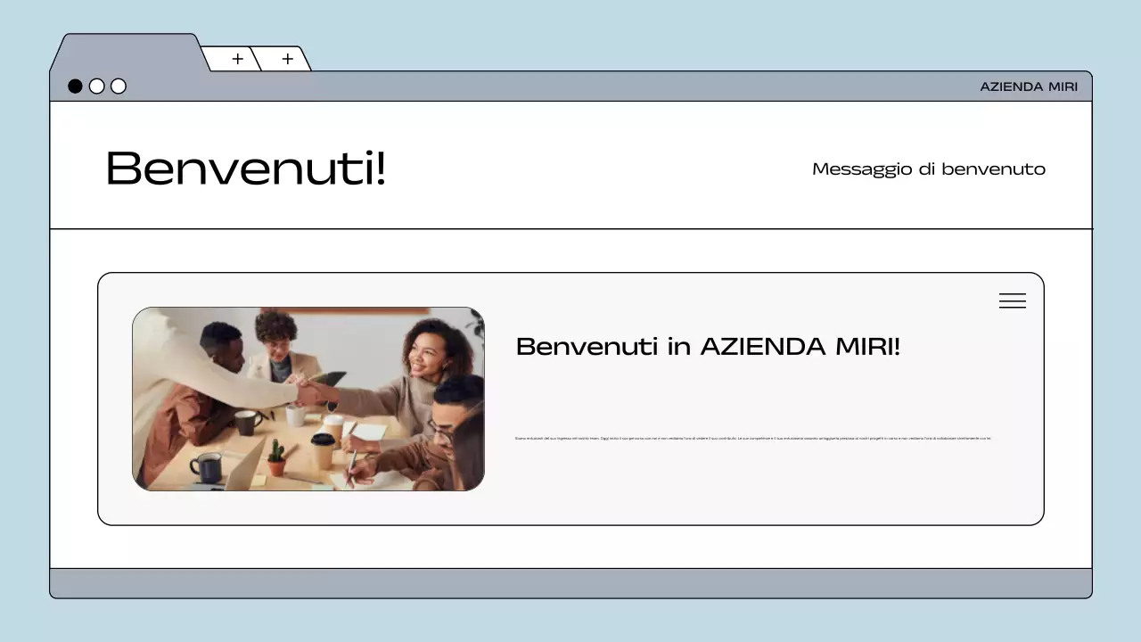 linea guida blu per i dipendenti moderni