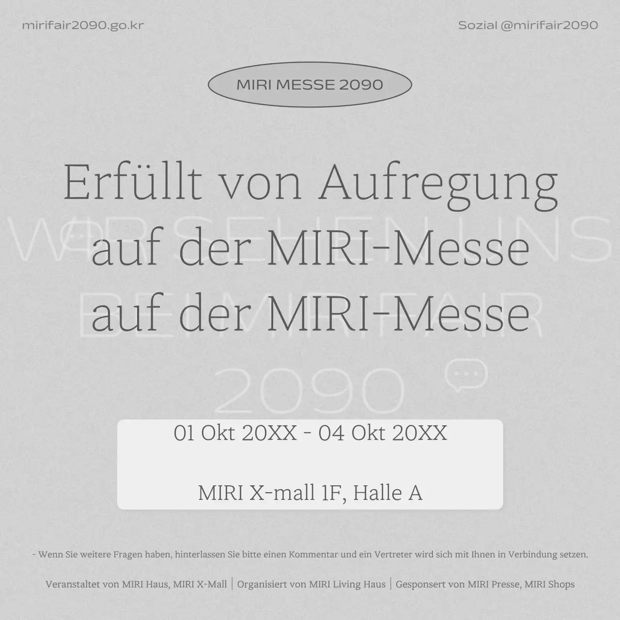 Graue, minimalistische Frage- und Antwort-Ansagen