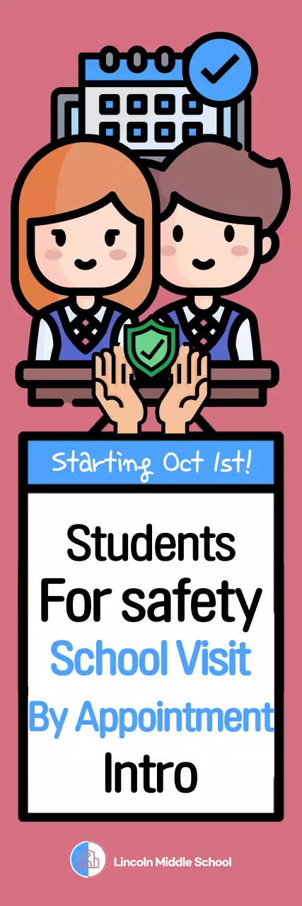 Banner de anúncio escolar rosa simples