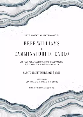 Invito di nozze elegante grigio