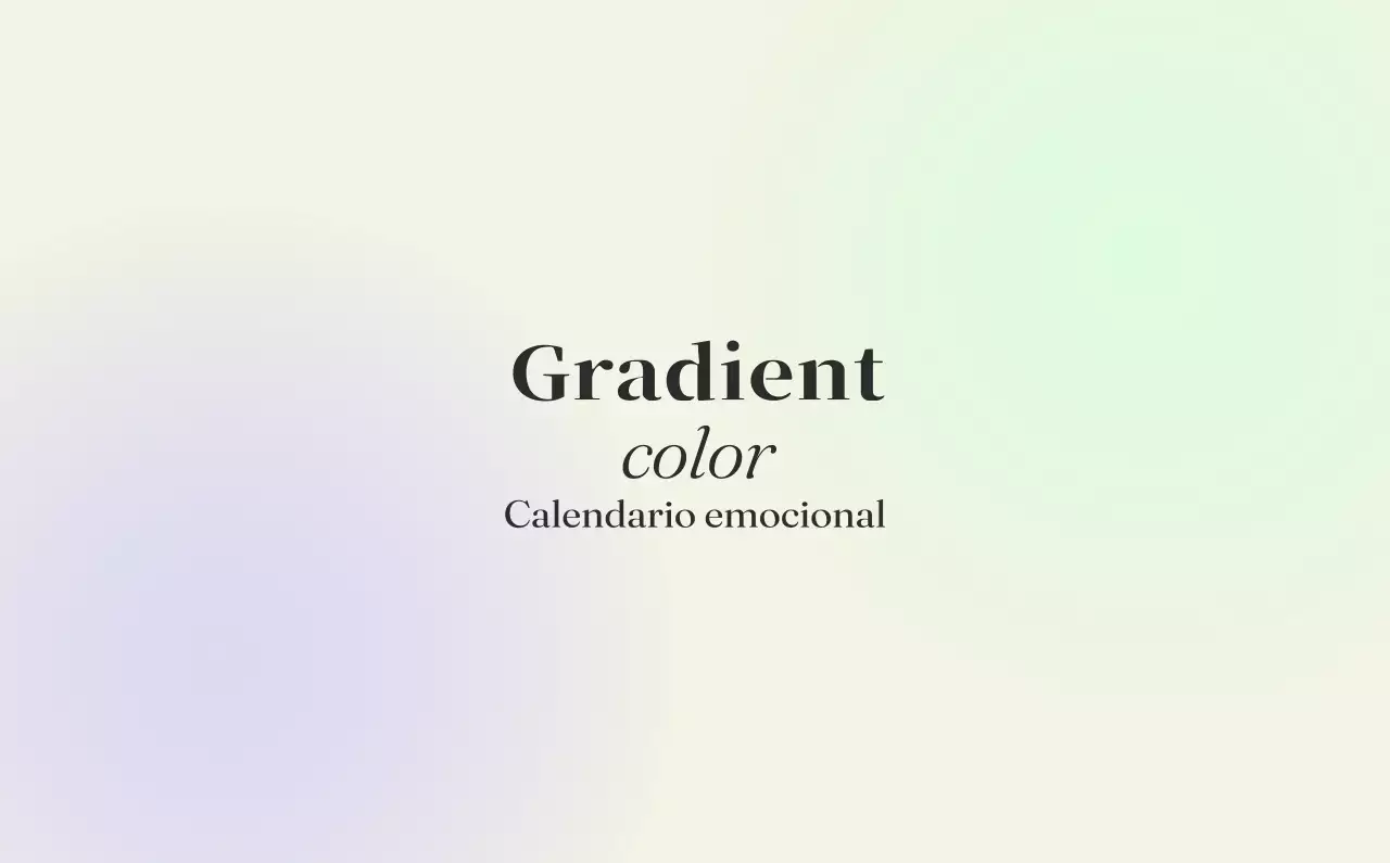 Calendario minimalista degradado