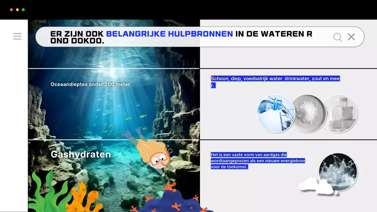 Bevorder eenvoudige verkenning van Dokdo in blauw