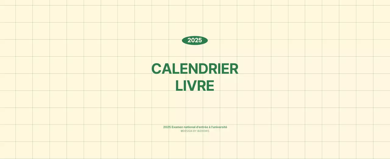 Calendrier mural SAT D-Day concept notepad en vert et jaune clair