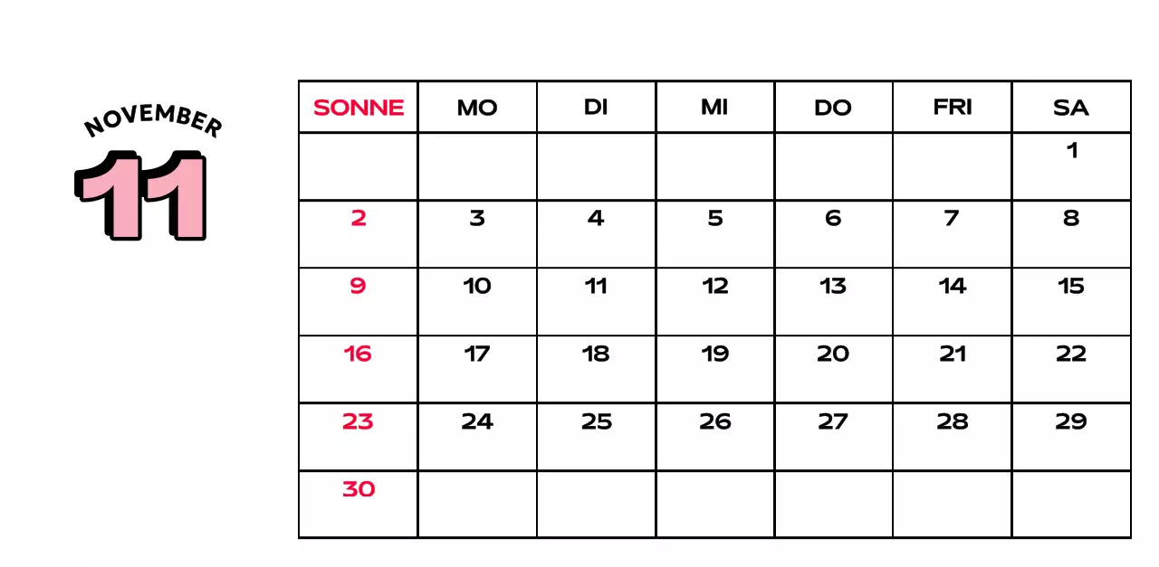 Bunte Kalender mit einer Vielzahl von Retro-Illustrationen