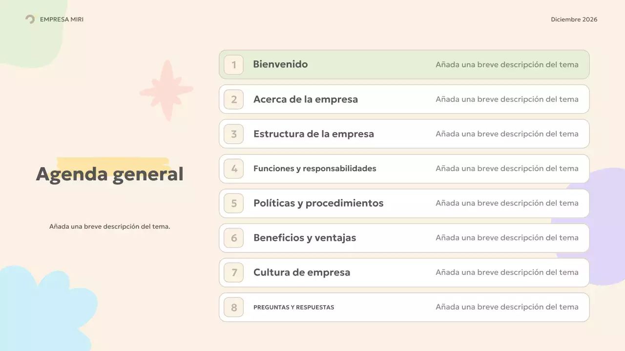 guía de incorporación beige modern