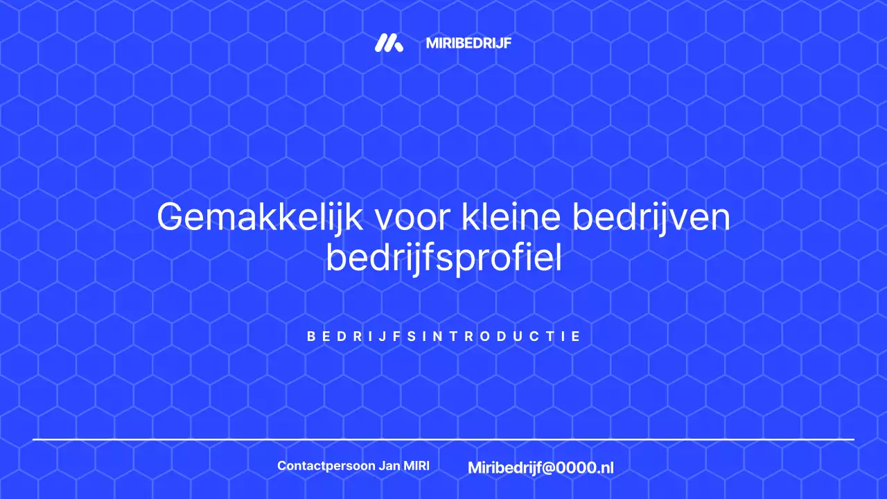 Promoot een modern profiel voor kleine bedrijven in blauw