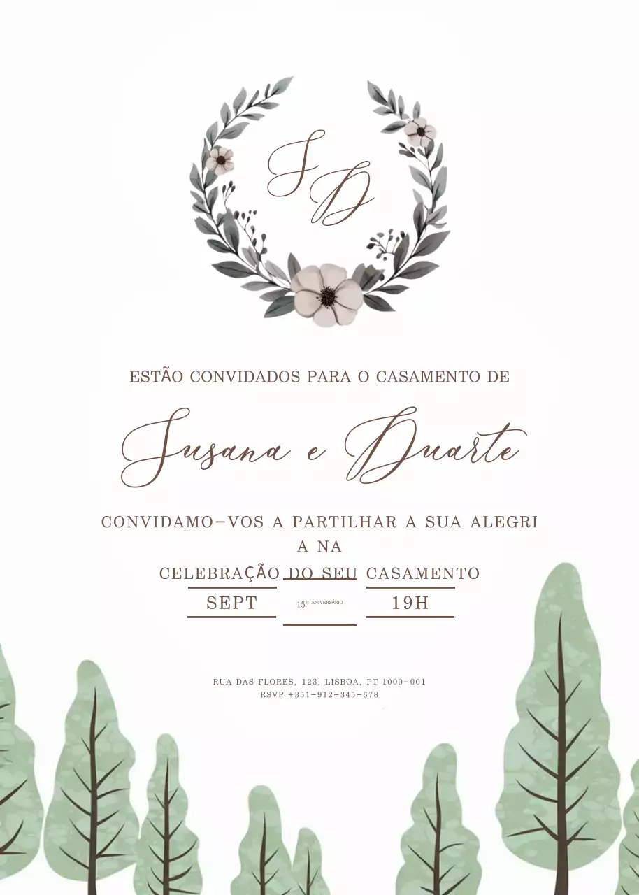 convite de casamento bege e elegante
