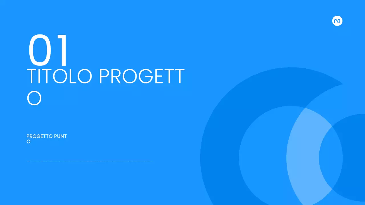 Un semplice business plan in bianco e blu