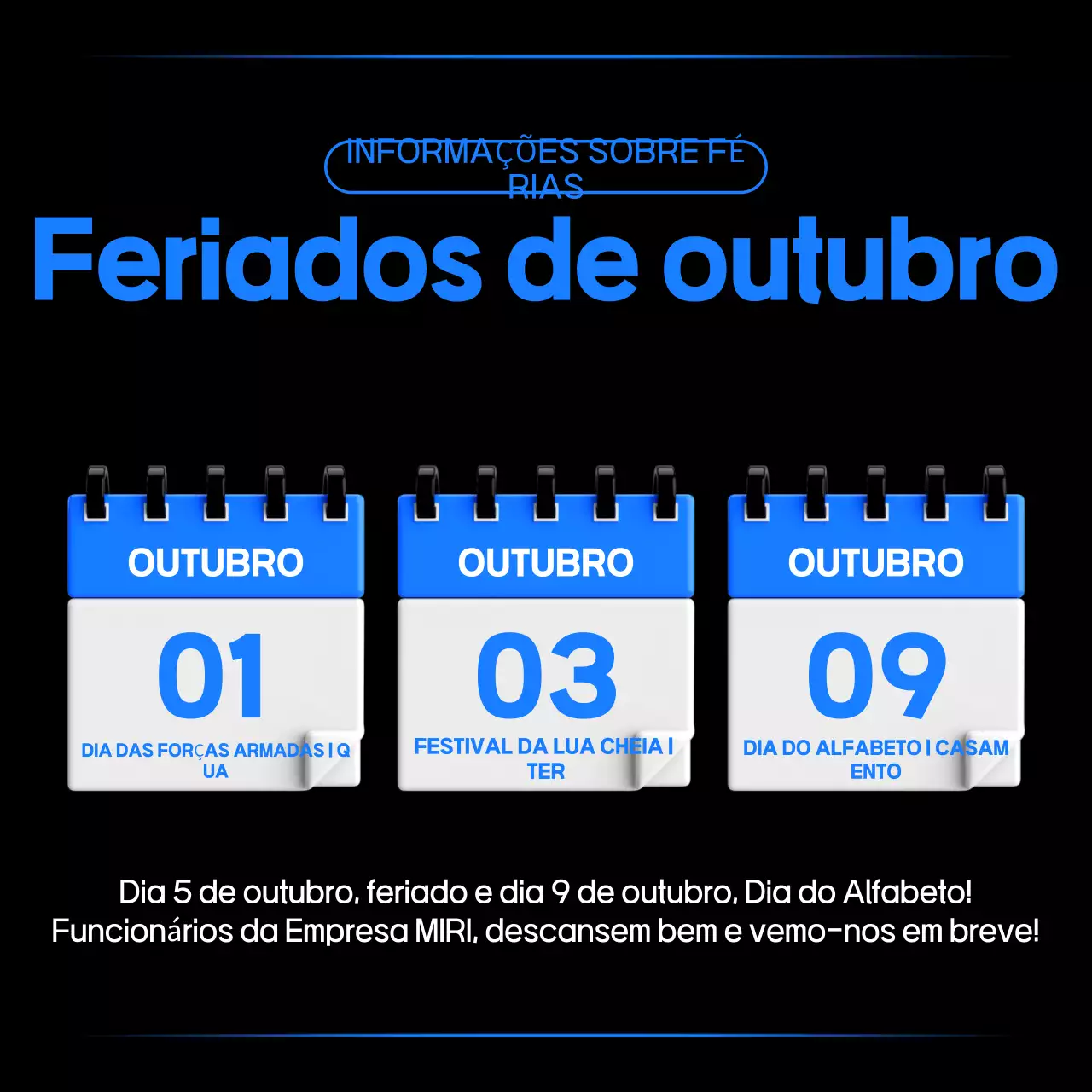Feriados negros modernos