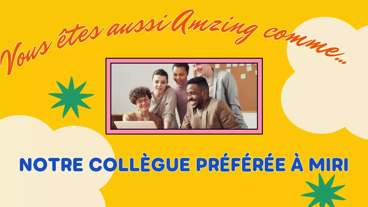 présentation d'anniversaire rétro jaune