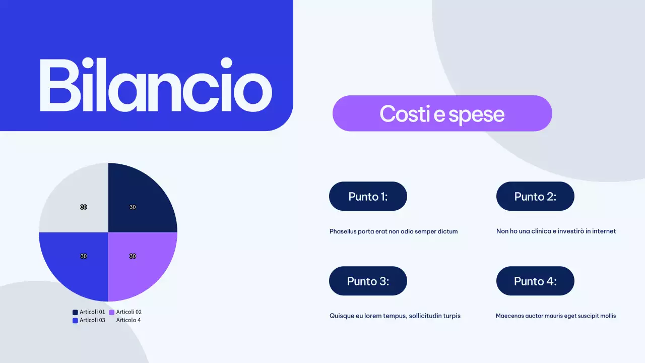 Presentazione del piano di marketing blu moderno