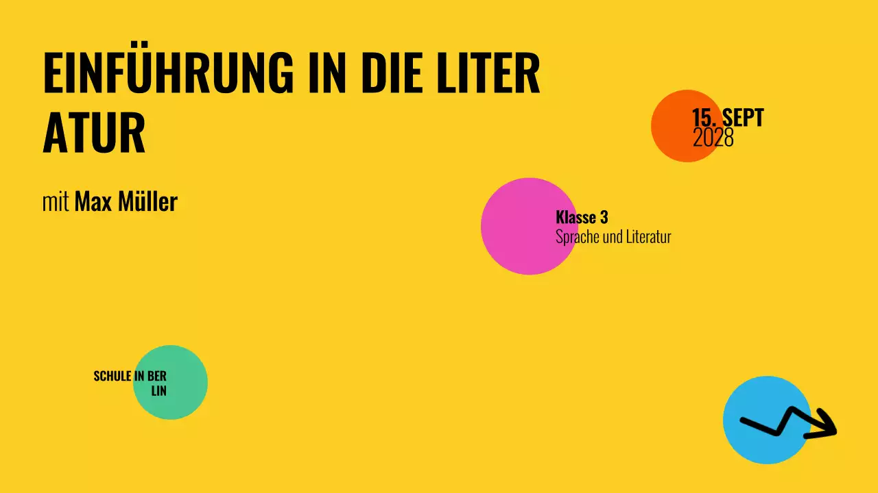 Multicolor-Kurs Präsentation moderner Literatur