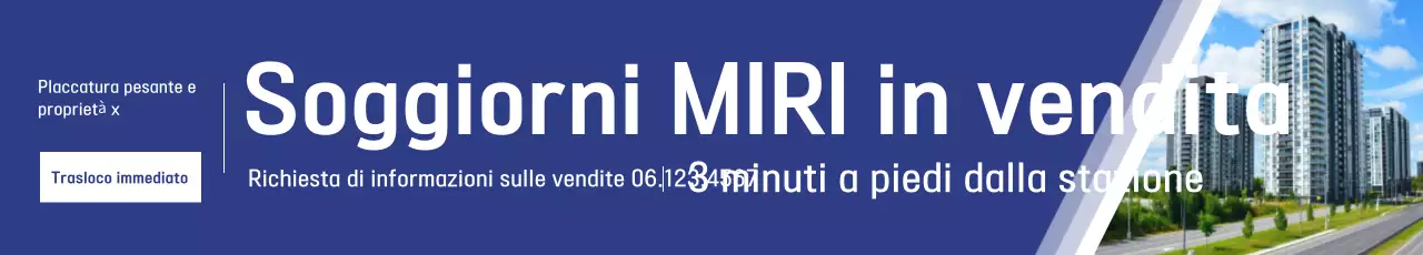 Annunci immobiliari moderni di colore blu