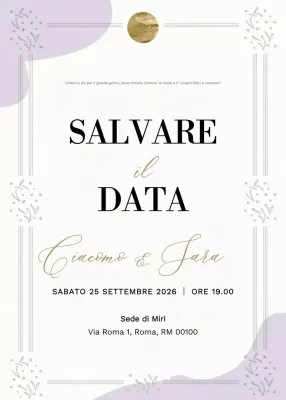 Invito di nozze elegante beige