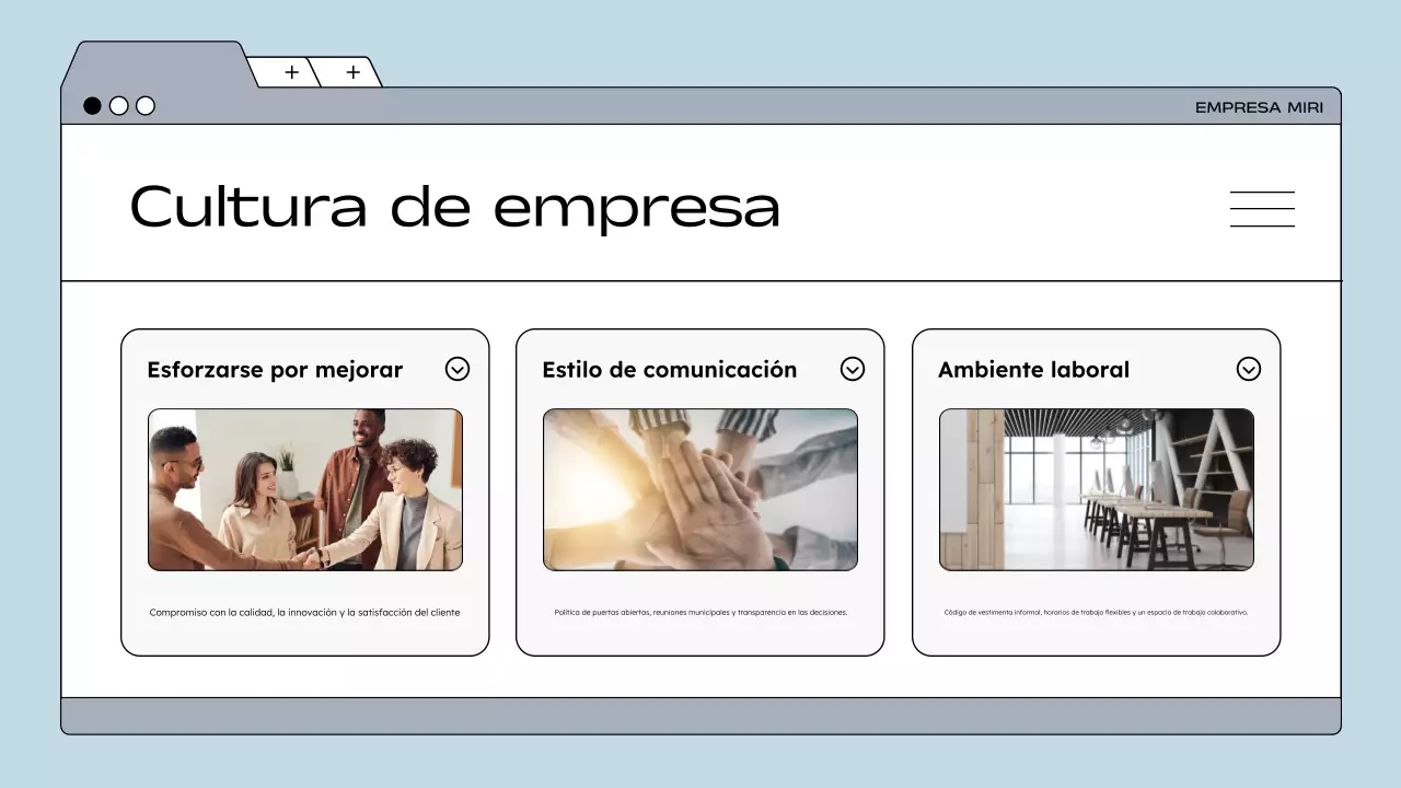 blue modern directriz para empleados