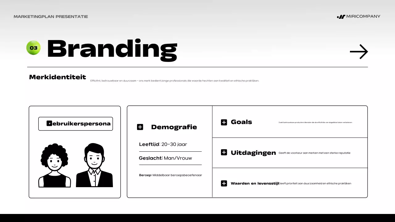 groen gedurfd marketingplan