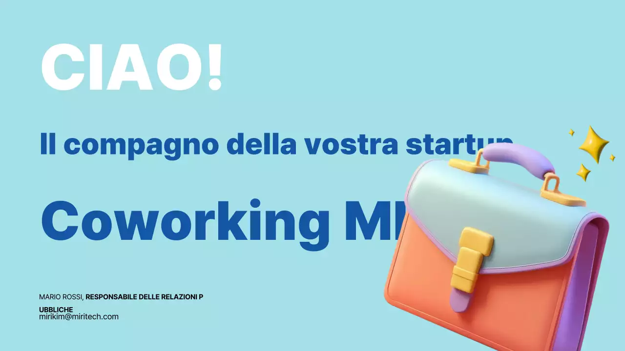 Promuovete la vostra startup moderna di colore azzurro
