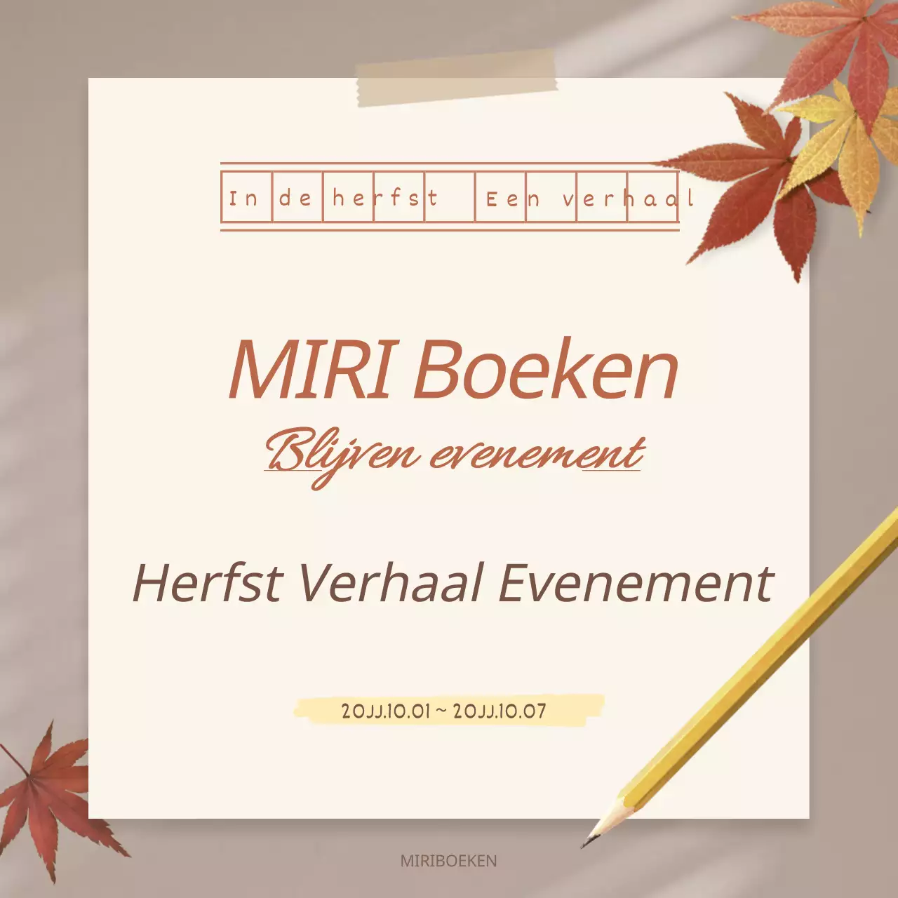 Promoot een vintage herfstevenement in beige