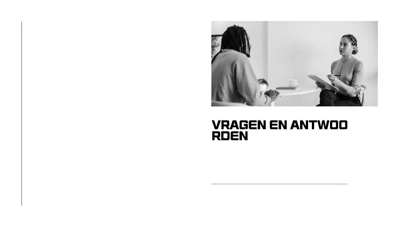 Zwart-wit presentaties voor het inwerken van werknemers