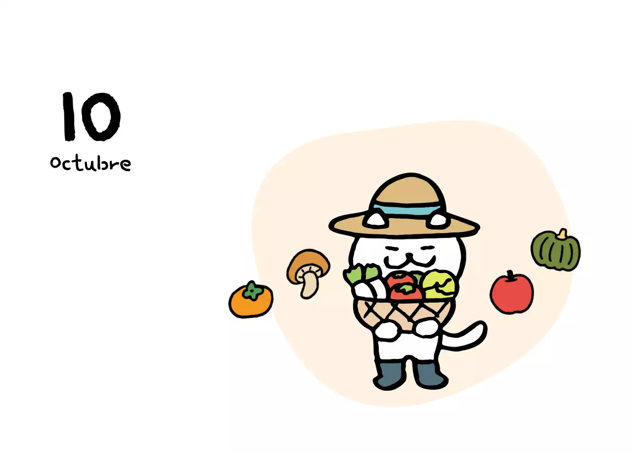 Calendario diario en marfil