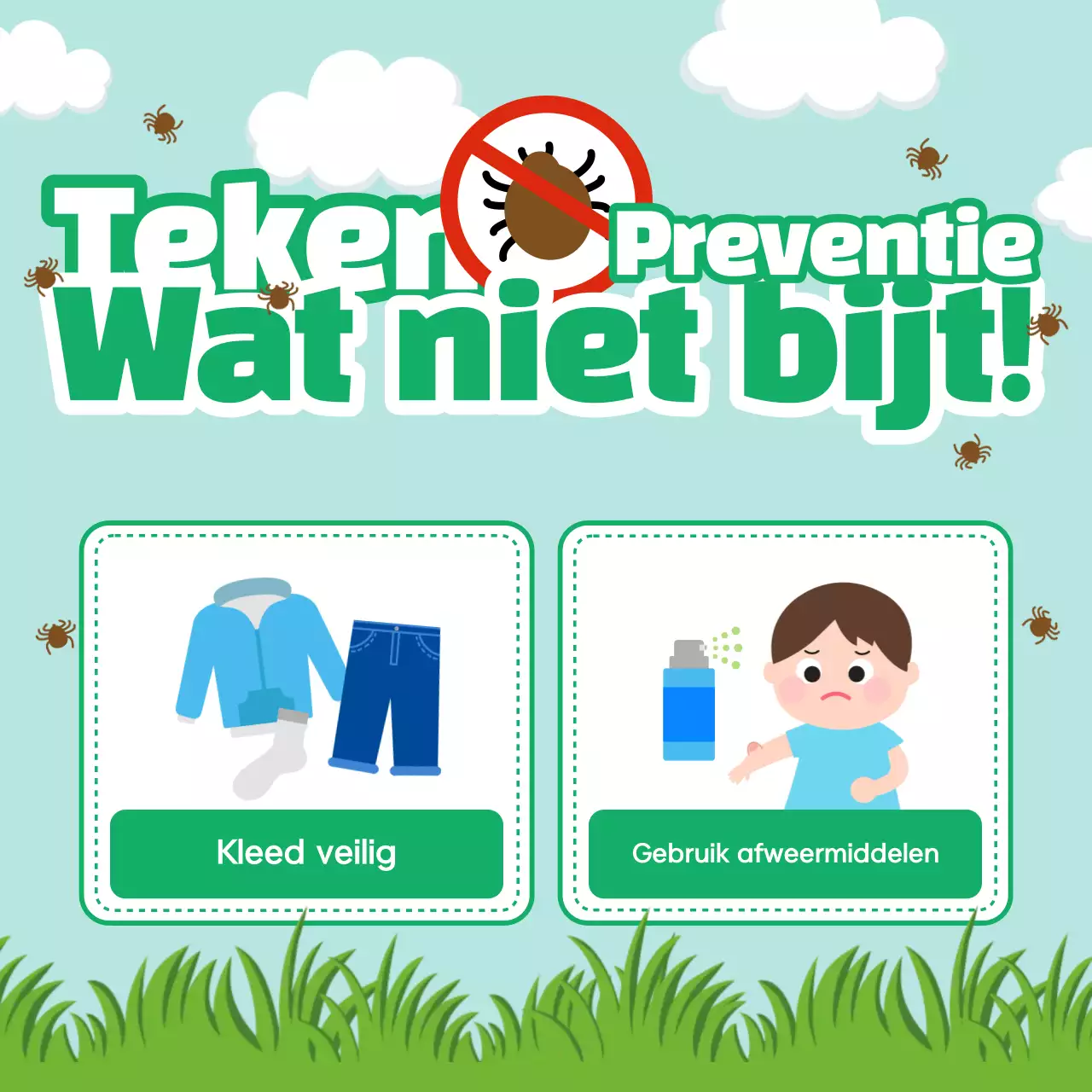Campagne met eenvoudige veiligheidstips van Mint