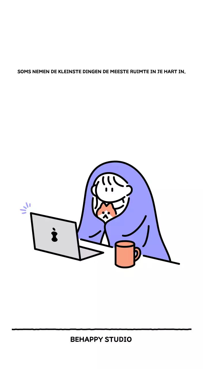 Geïllustreerde kalender met een mooie lijnstijl