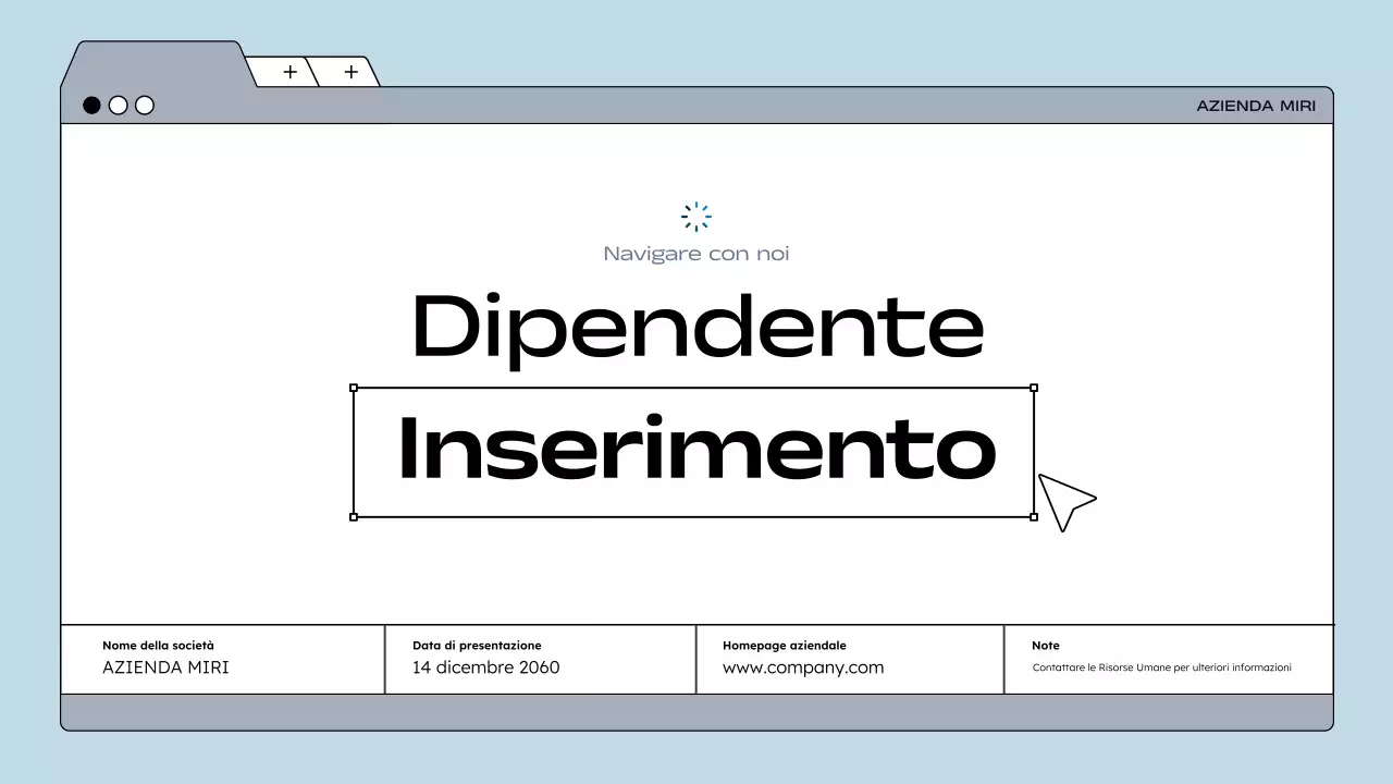 linea guida blu per i dipendenti moderni