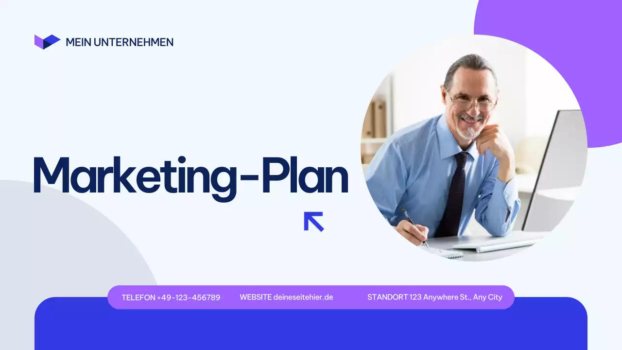 Blue Modern Marketing Plan Präsentation