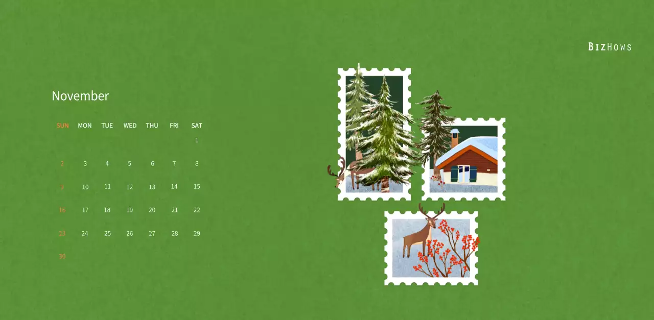 Stamp illustration with a warm concept