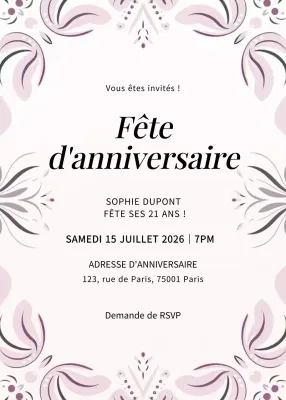 Invitation de mariage élégante et blanche