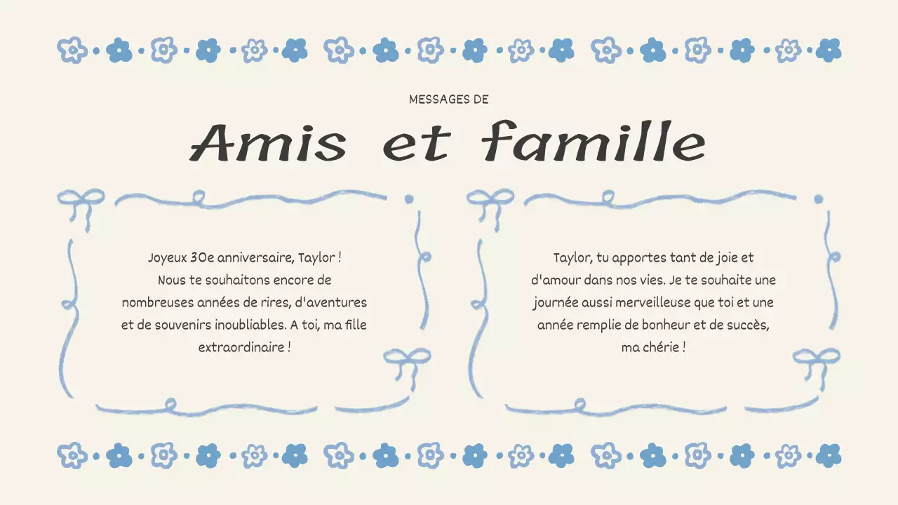 événement floral bleu anniversaire