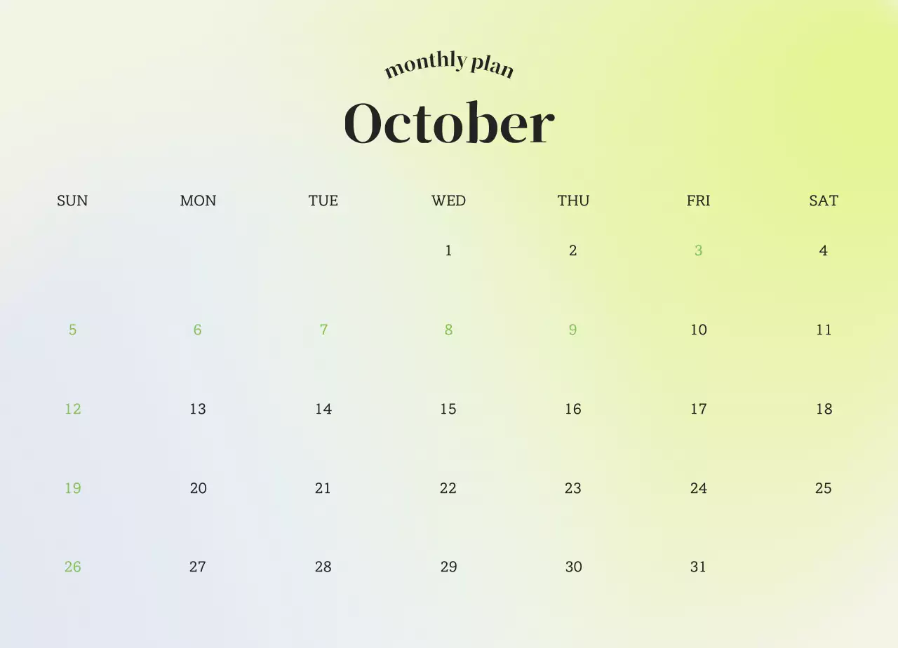 Kalender Emosi Minimalis Gradien