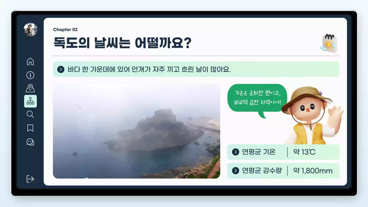파랑 모던 독도 탐방 안내