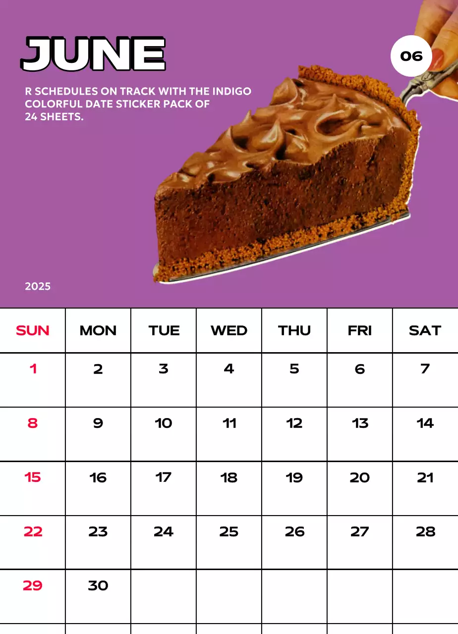 様々なレトロなイラストが描かれたカラフルなカレンダーカレンダー