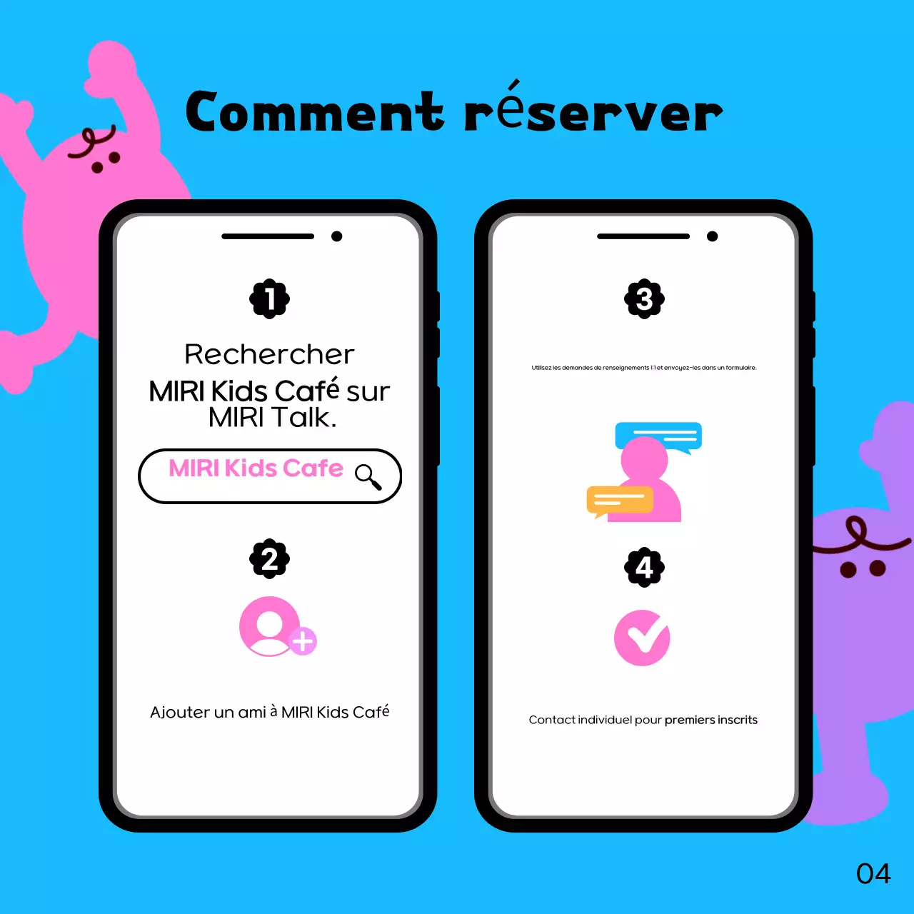 Promouvoir votre café des enfants mauves