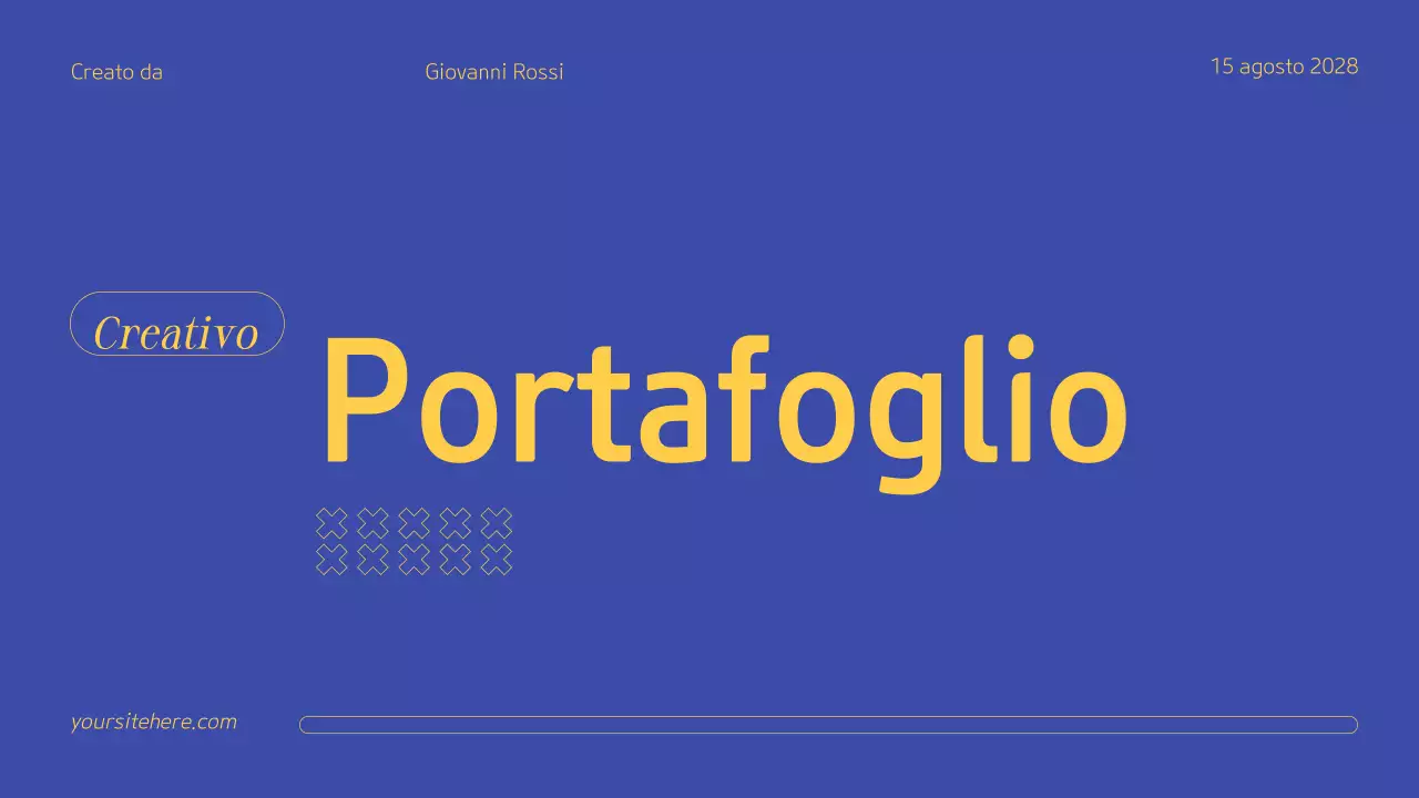 Presentazione del portafoglio creativo professionale blu-giallo