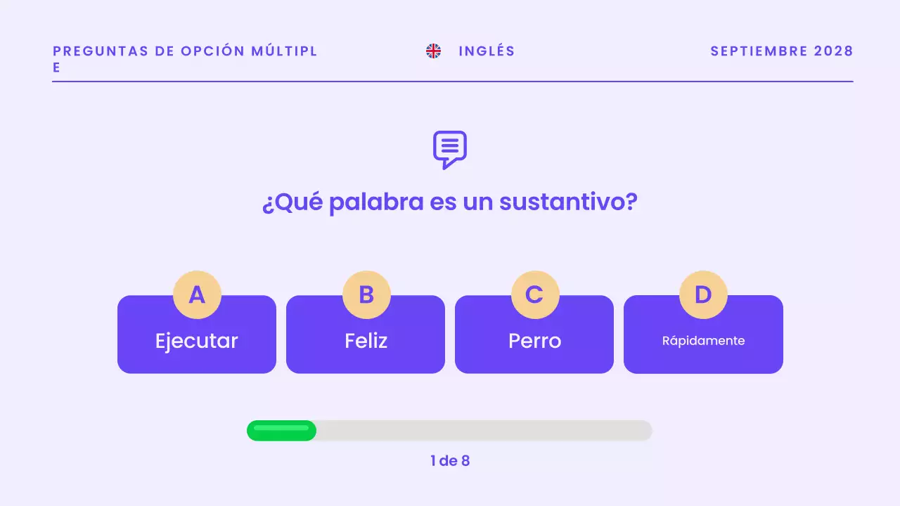 Presentación del anuncio del concurso moderno azul