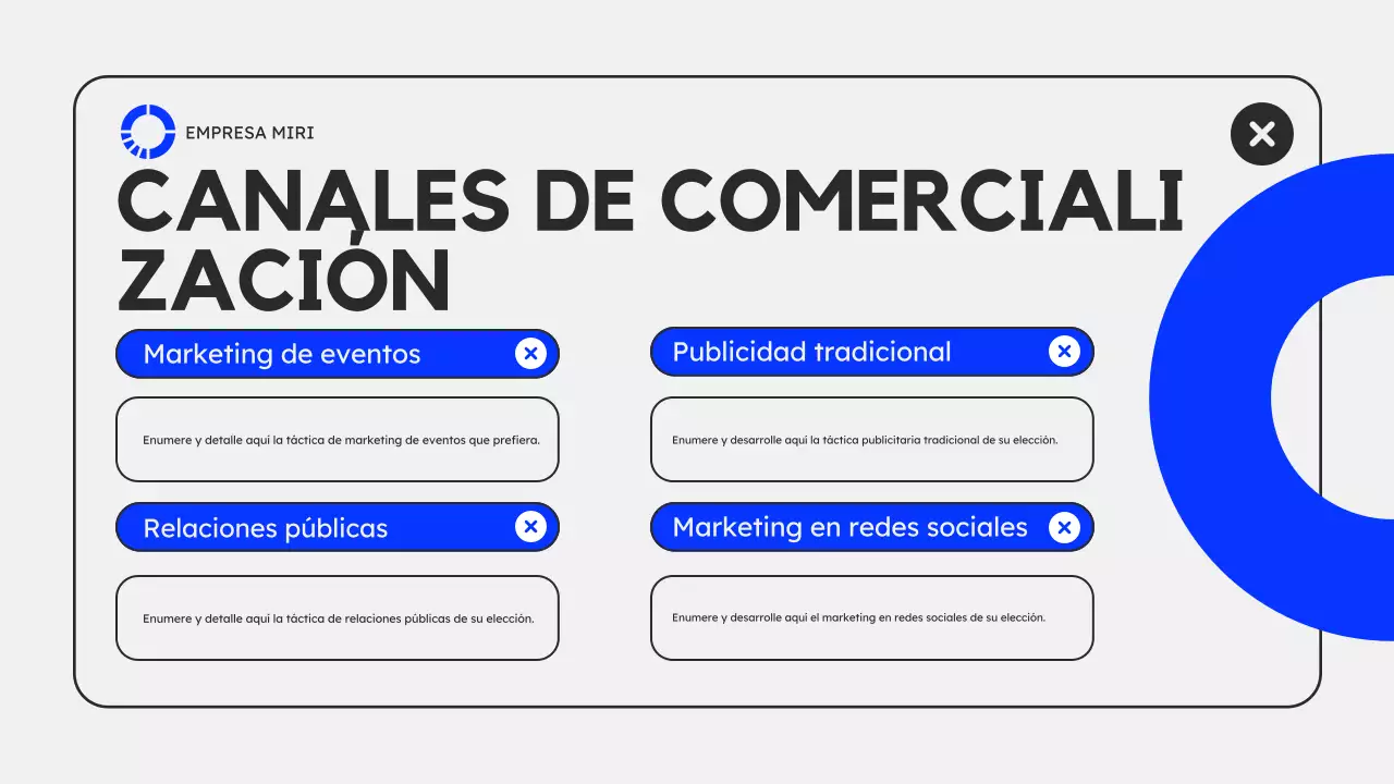 Presentación del Plan de Marketing Moderno Gris Azul