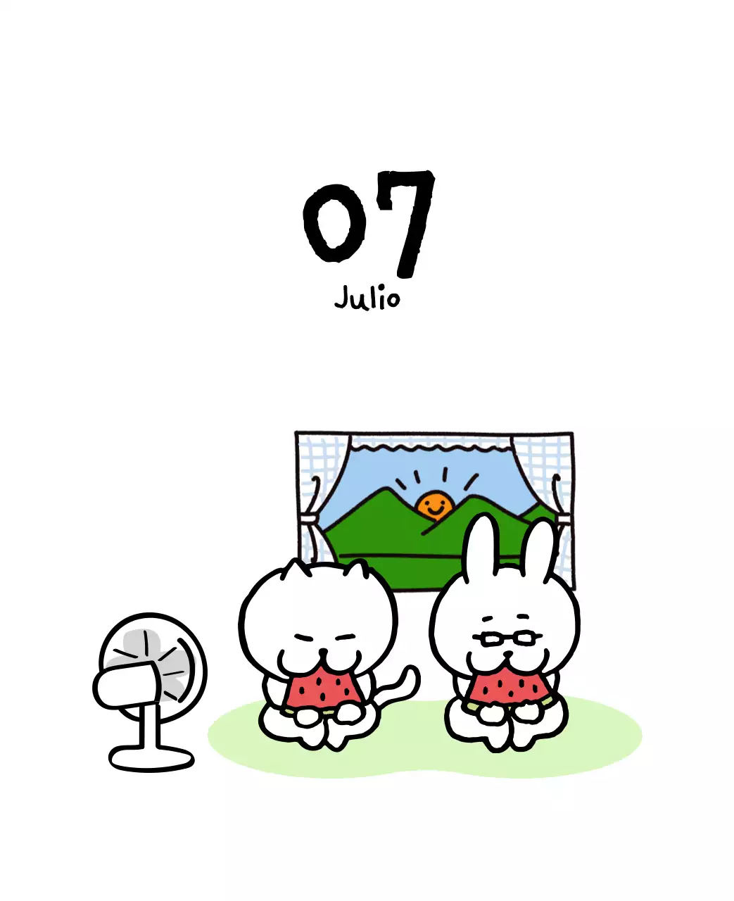 Calendario diario en marfil