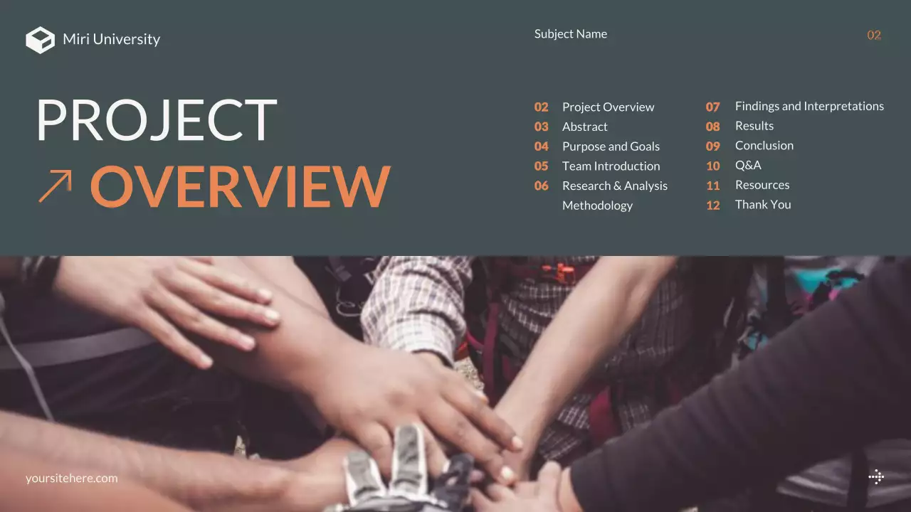 Orange Modern Project Presentation