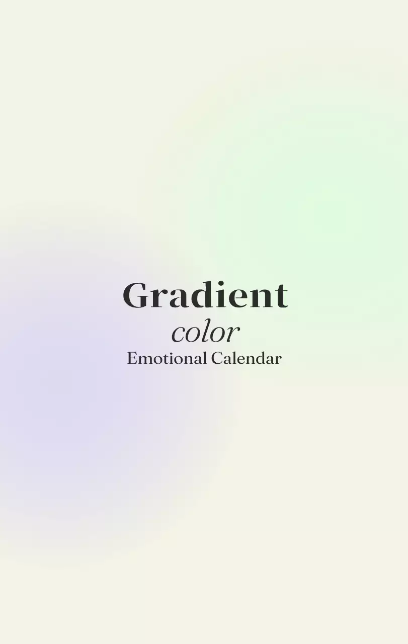Gradient Minimalist Calendar