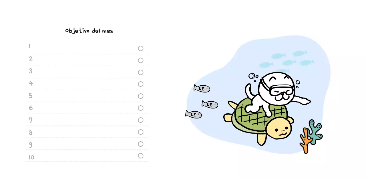 Calendario diario en marfil