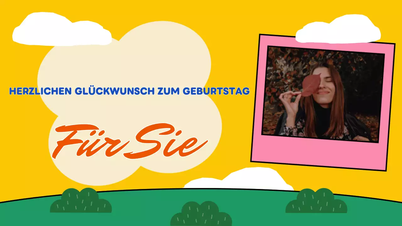 gelb retro geburtstag präsentation