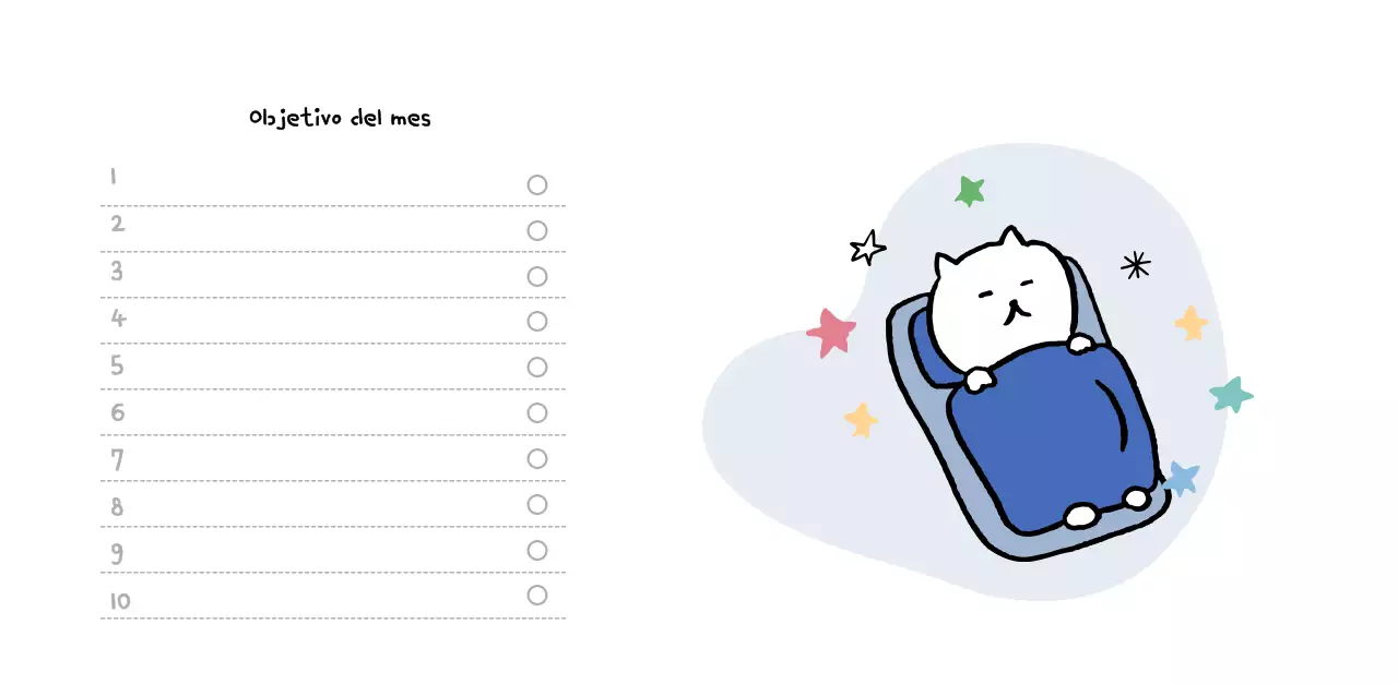Calendario diario en marfil