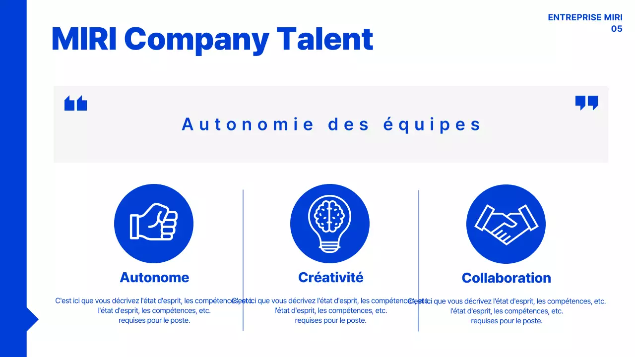 Manuel de culture organisationnelle moderne bleue