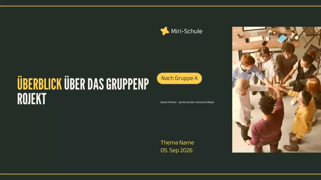 Präsentation eines grünen Fachprojekts